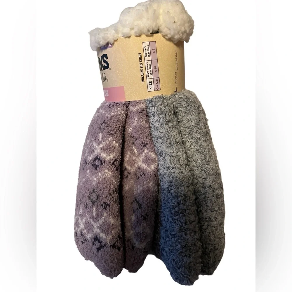 MUK LUKS 3 Pairs Women’s - 2) Warm Cabin Socks & 1) Pair Tassel Slipper Sox NWT